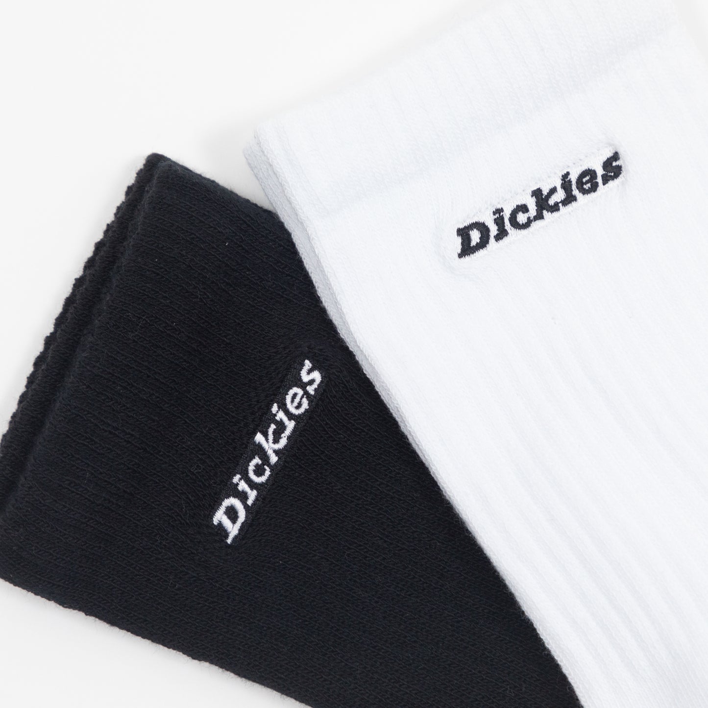 DICKIES Carlyss 2 Pack Socks in BLACK & WHITE