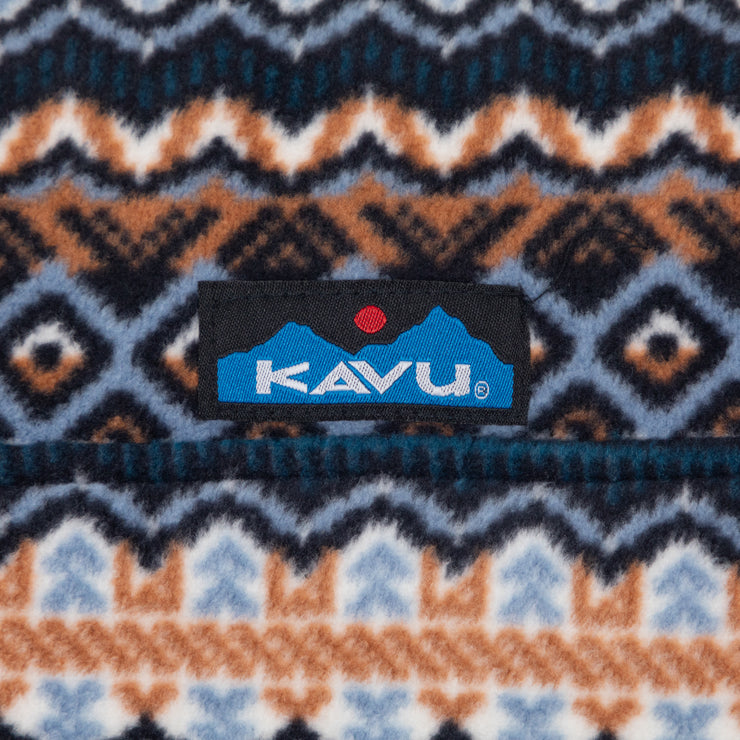 Womens KAVU Cavanaugh Aztec Fleece Pullover in BLUE