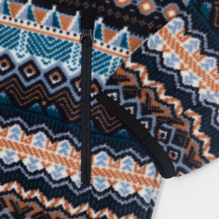 Womens KAVU Cavanaugh Aztec Fleece Pullover in BLUE
