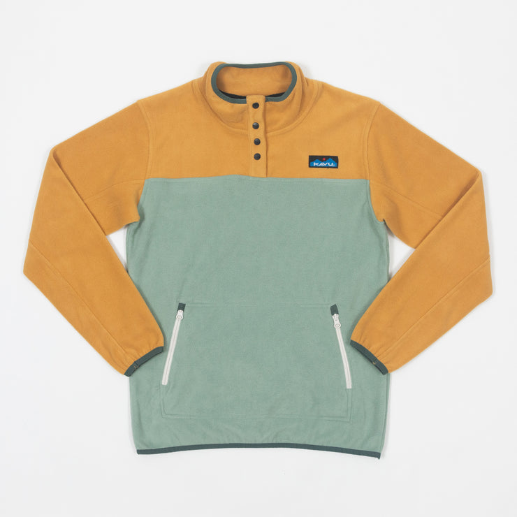 Womens KAVU Cavanaugh Fleece in YELLOW & GREEN