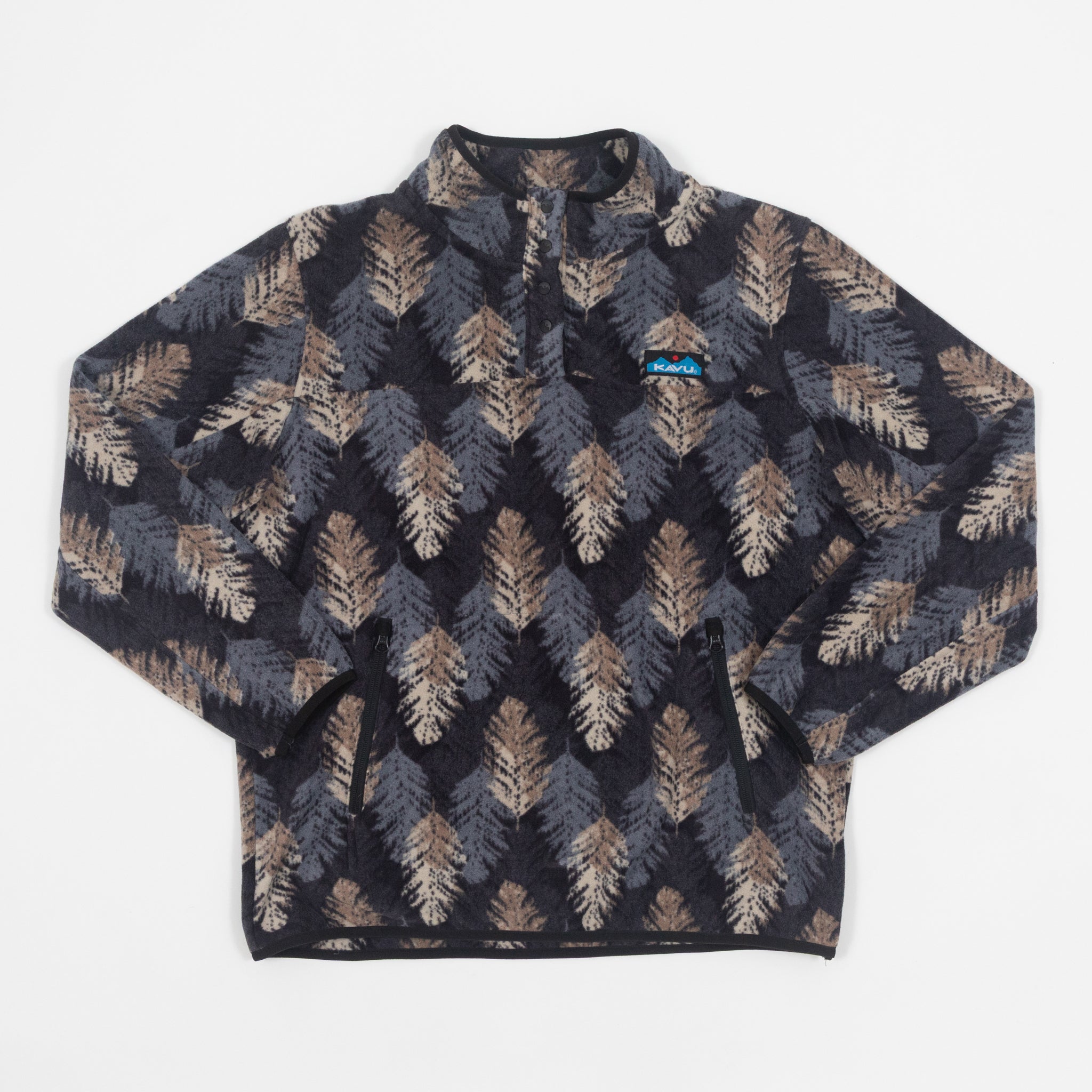 Womens KAVU Cavanaugh Fleece in LEAF LAYOUT