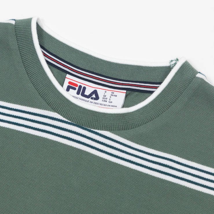 FILA Chapman Yarn Dye Striped T-Shirt in GREEN & WHITE