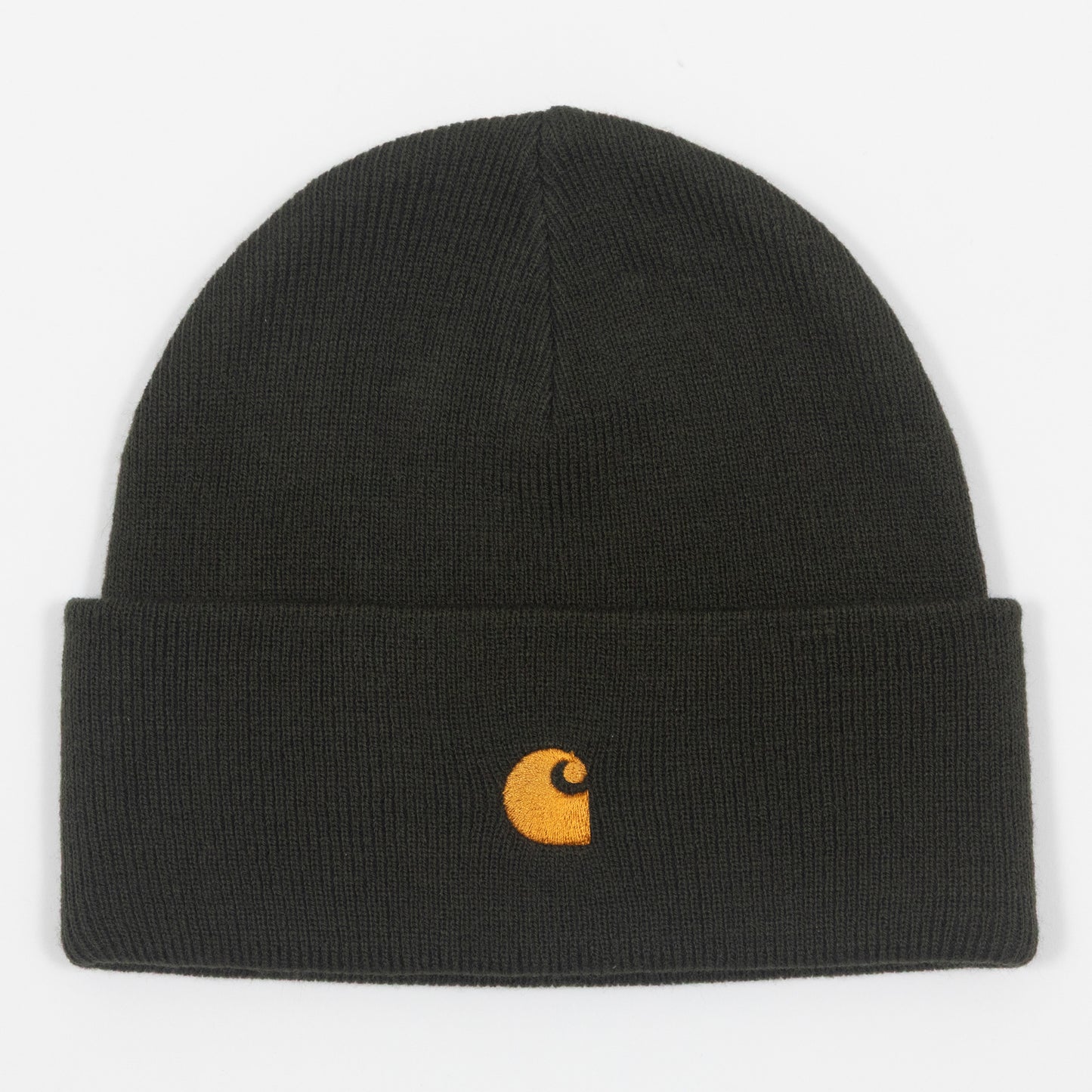CARHARTT Chase Beanie in OLIVE/GOLD