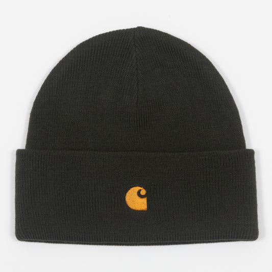 CARHARTT Chase Beanie in OLIVE/GOLD