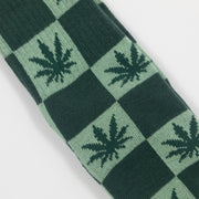 HUF Checkered Plantlife Socks in GREEN