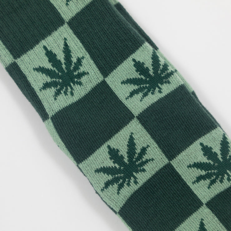 HUF Checkered Plantlife Socks in GREEN