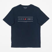 JACK & JONES Chest Logo T-Shirt in NAVY