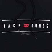 JACK & JONES Chest Logo Hoodie in BLACK