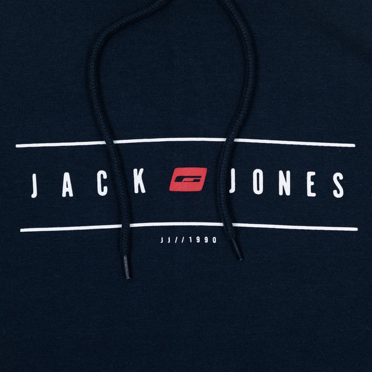 JACK & JONES Chest Logo Hoodie in NAVY BLAZER