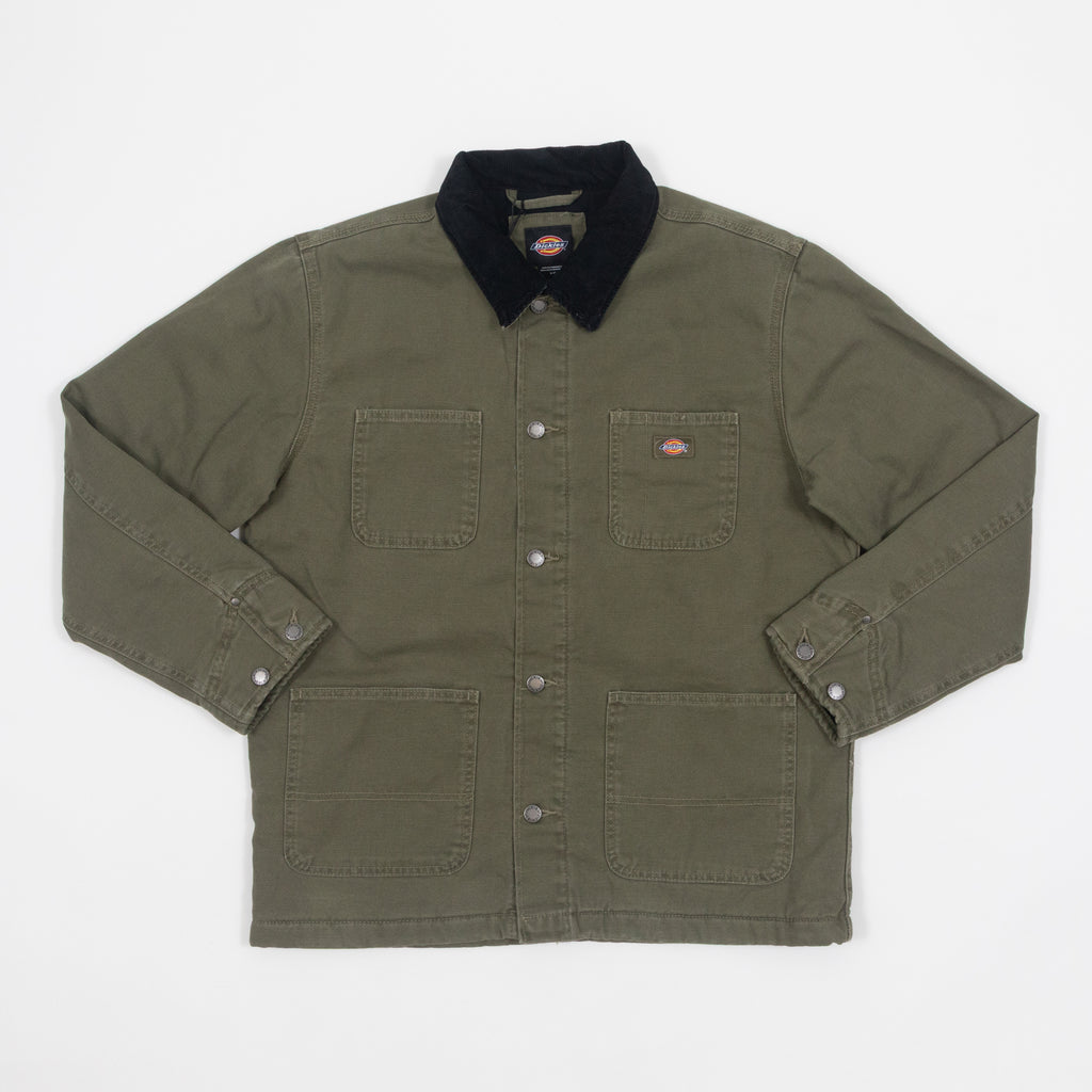 DICKIES Chore Jacket Lined Canvas in MILITARY GREEN