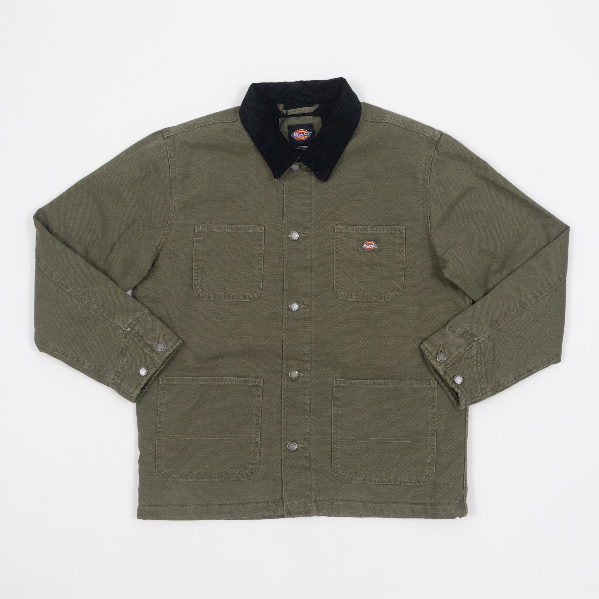 DICKIES Chore Jacket Lined Canvas in MILITARY GREEN
