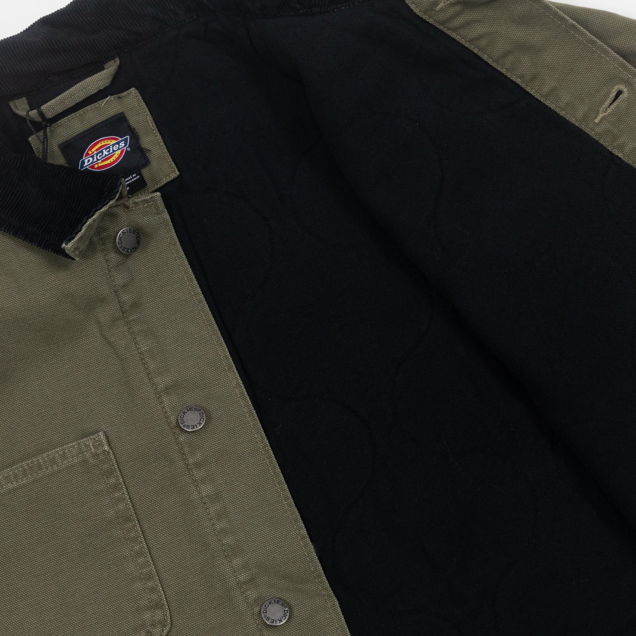 DICKIES Chore Jacket Lined Canvas in MILITARY GREEN