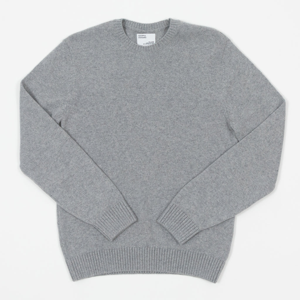 COLORFUL STANDARD Classic Merino Wool Crew in HEATHER GREY