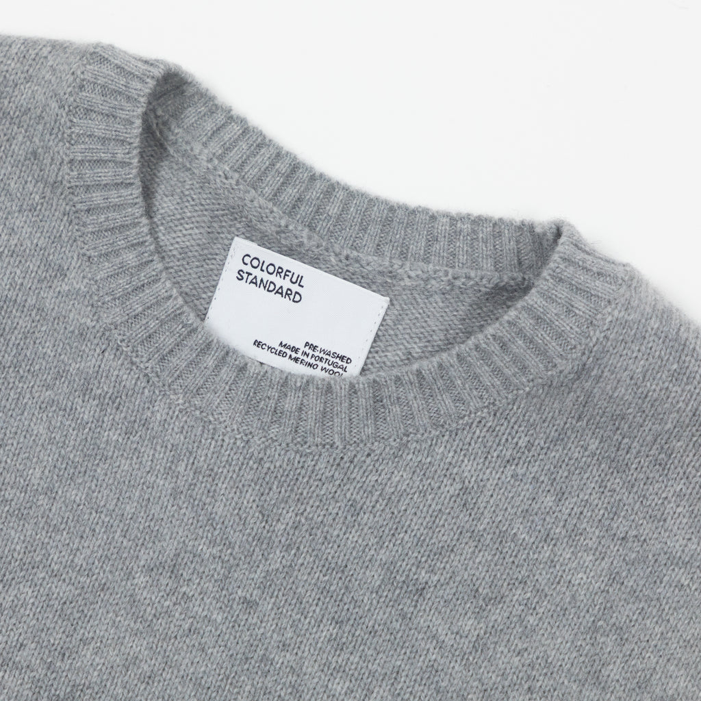 COLORFUL STANDARD Classic Merino Wool Crew in HEATHER GREY
