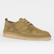 CLARKS ORIGINALS Coal London Shoes in MID GREEN SUEDE