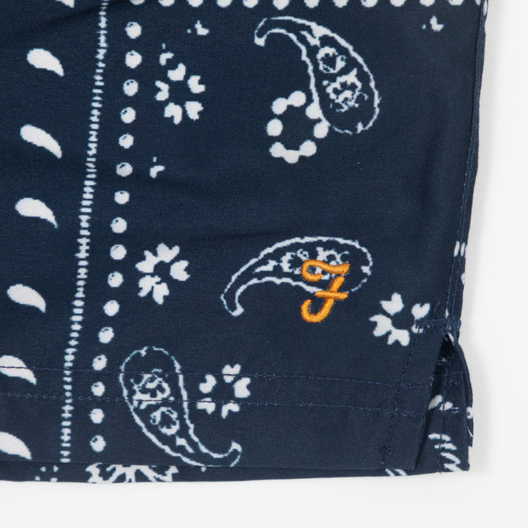 FARAH Colbert Bandana Print Swim Shorts in TRUE NAVY