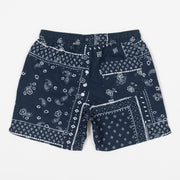 FARAH Colbert Bandana Print Swim Shorts in TRUE NAVY