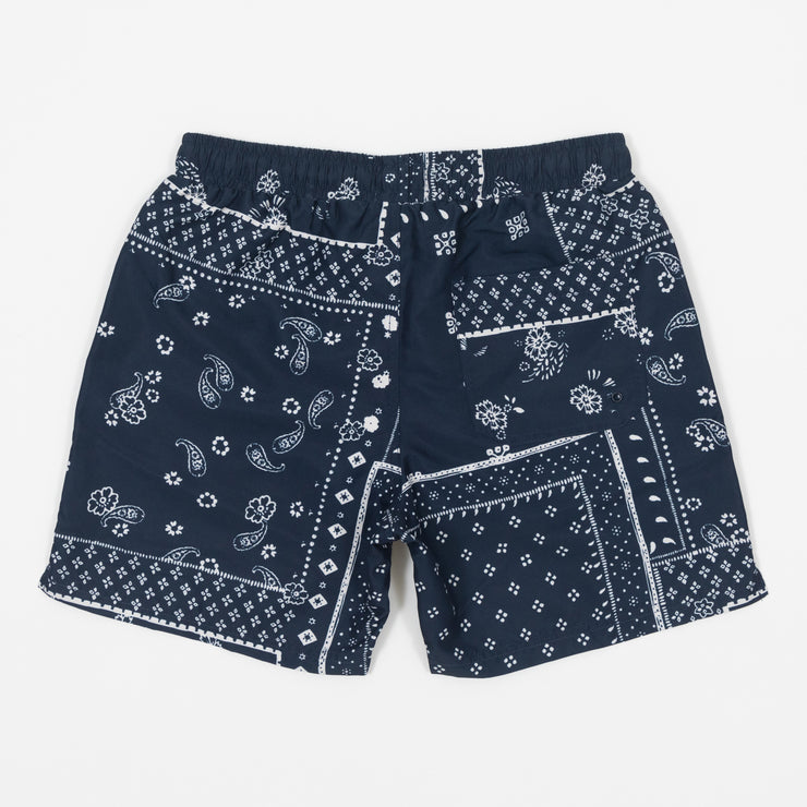 FARAH Colbert Bandana Print Swim Shorts in TRUE NAVY