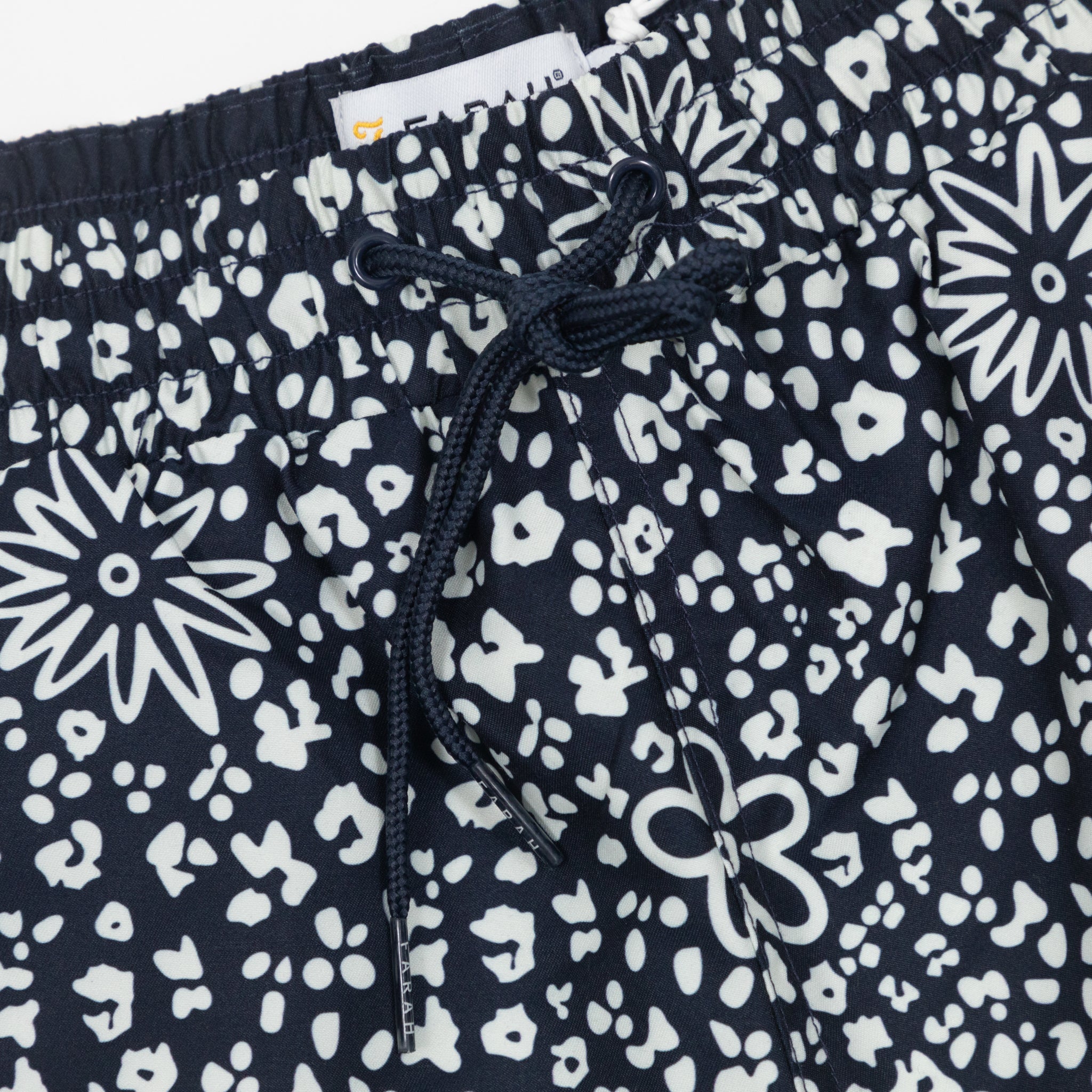 FARAH Colbert Flower Print Swim Shorts in NAVY