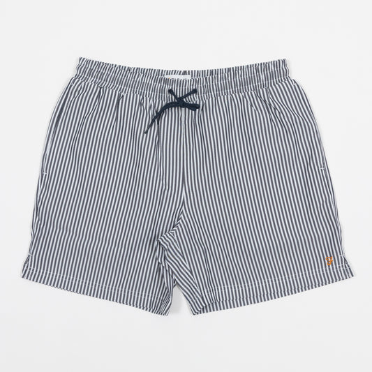 FARAH Colbert Seeksucker Swim Shorts in NAVY