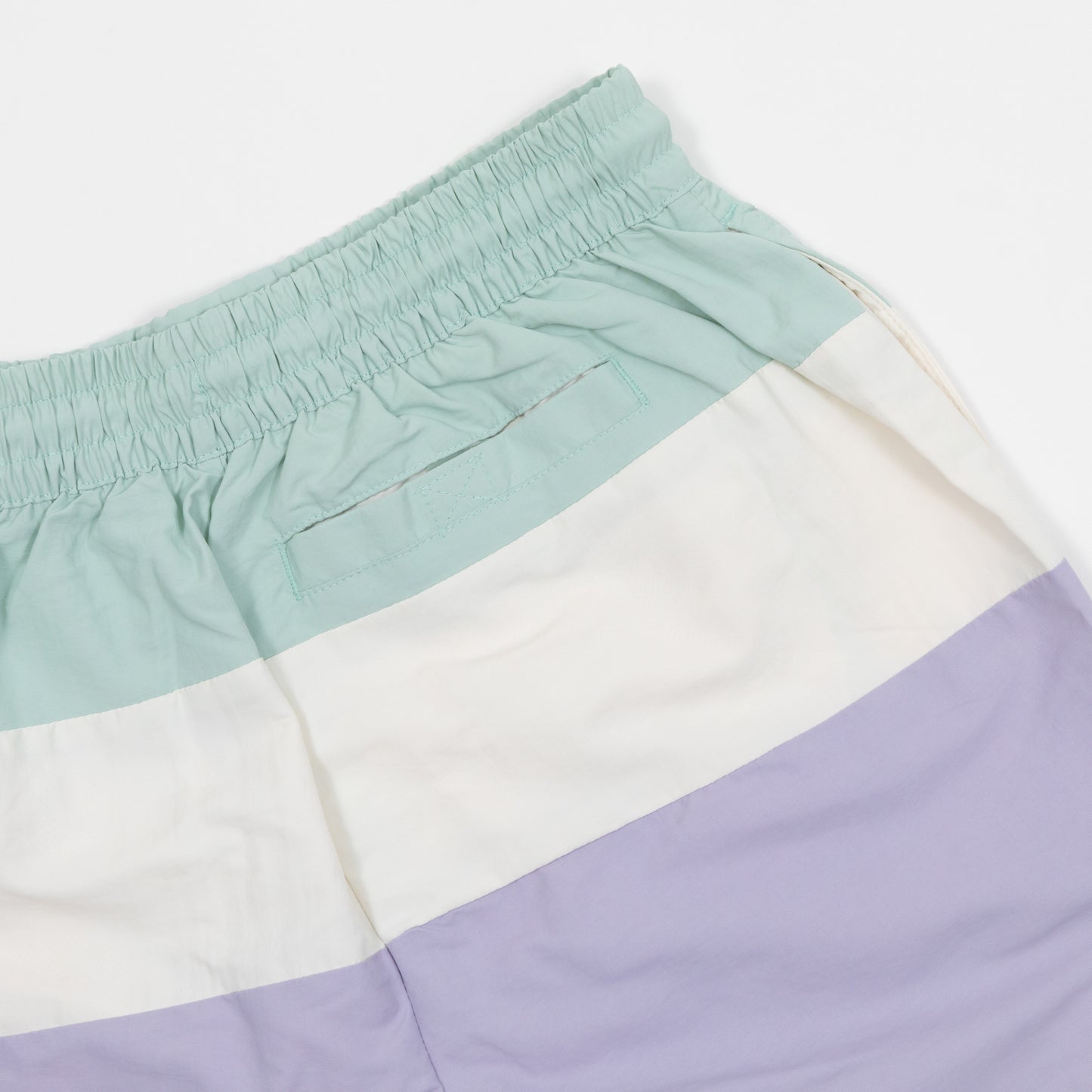 FILA Colour Block Swim Shorts in PURPLE, GREEN & WHITE