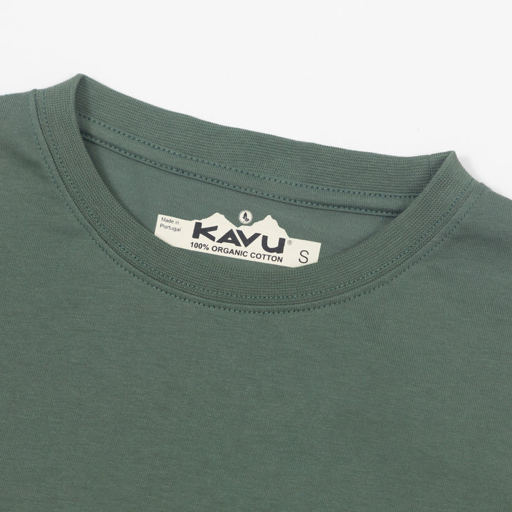 KAVU Compass Long Sleeve Graphic T-Shirt in GREEN