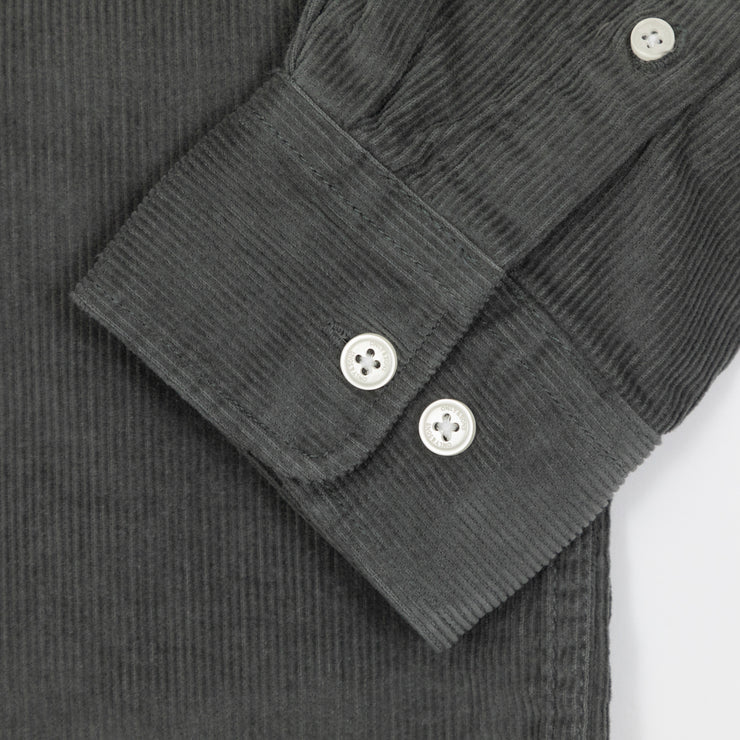 ONLY & SONS Corduroy Button Down Shirt in GREY