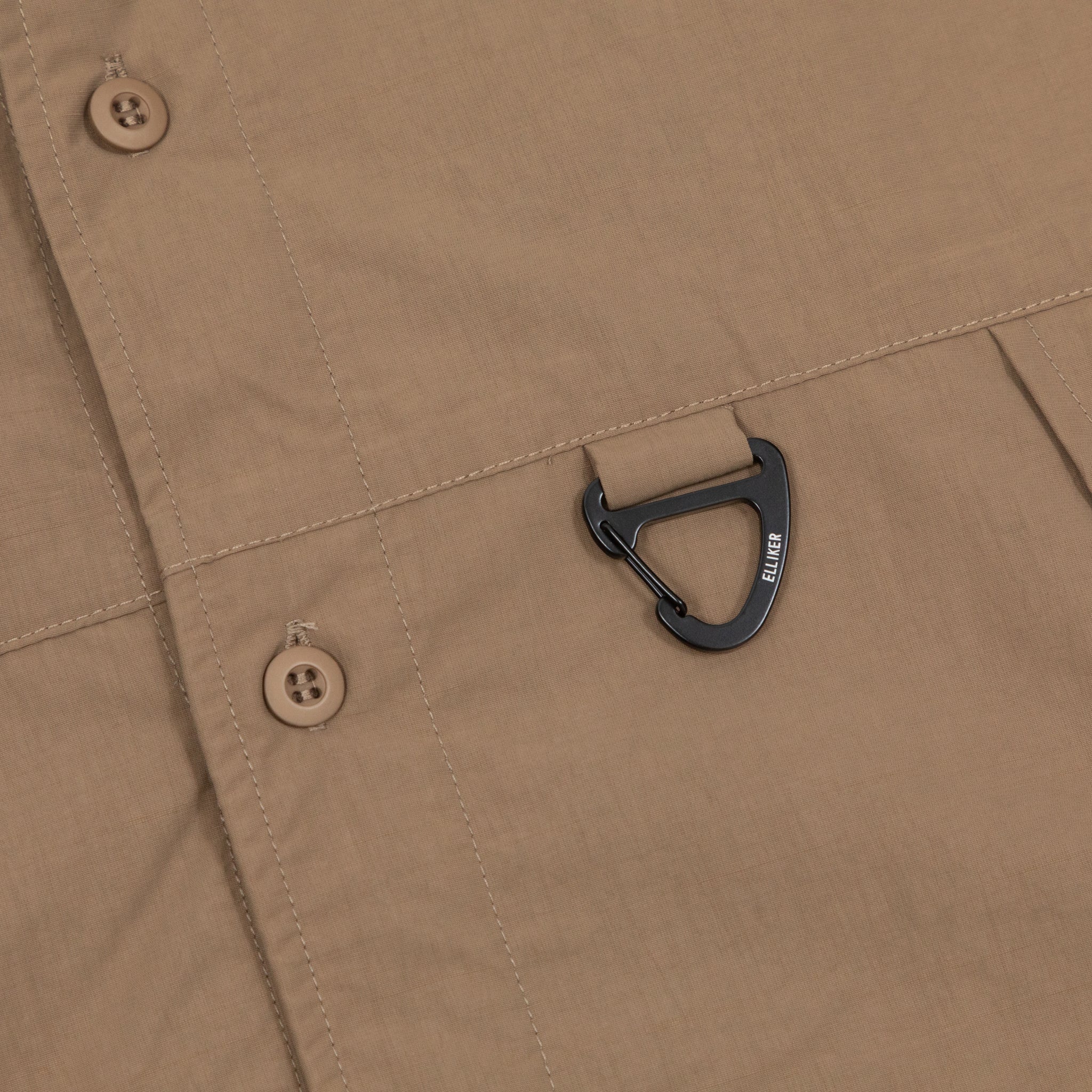 ELLIKER Craw Long Sleeve Tech Shirt in DARK BEIGE