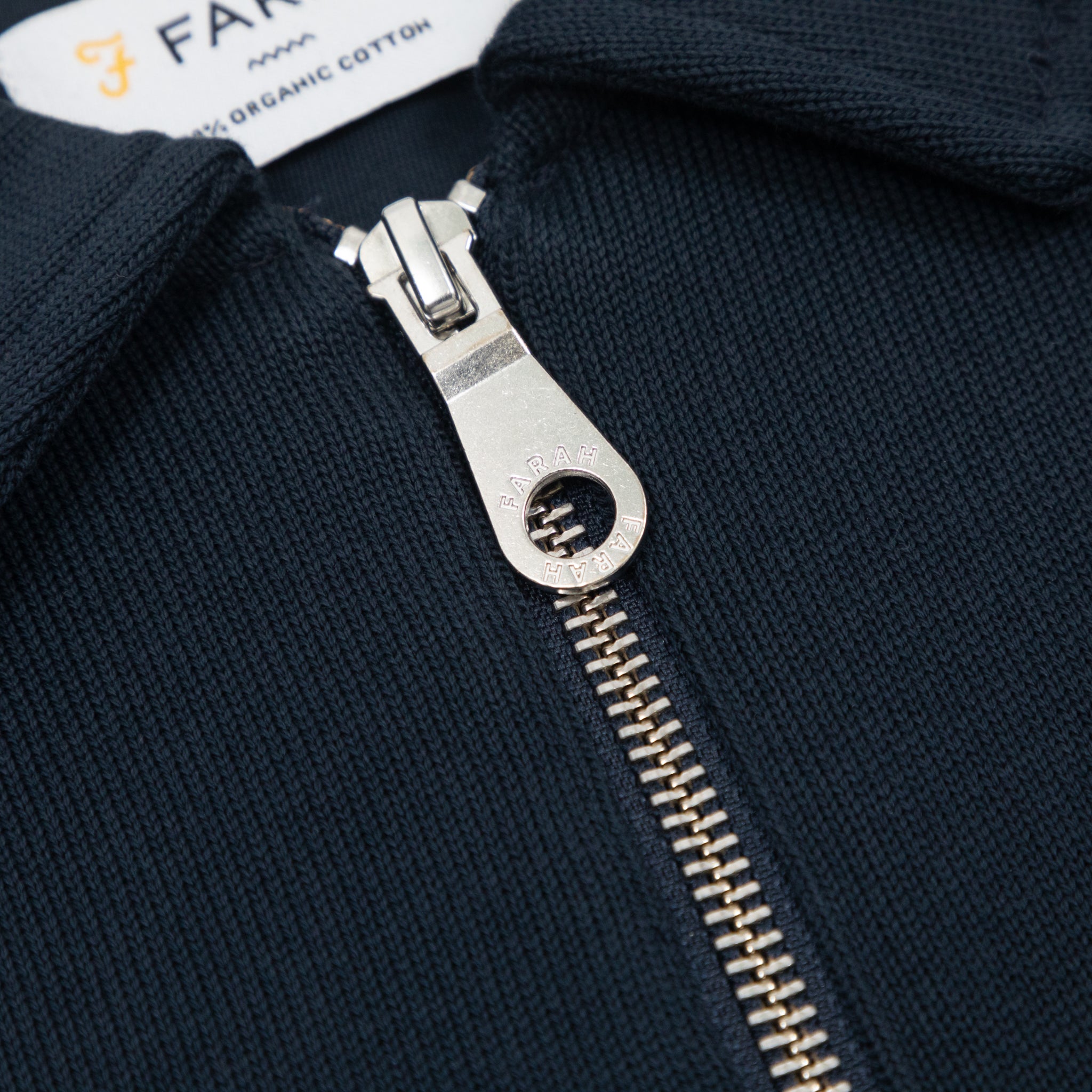 FARAH Creston Rugby Quarter Zip in NAVY