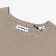 JACK & JONES Crew Knit Pullover in BEIGE