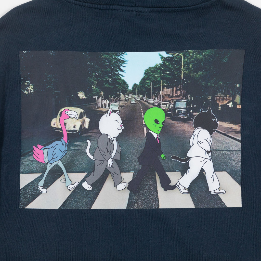 RIPNDIP Crosswalk Hoodie in NAVY VINTAGE WASH