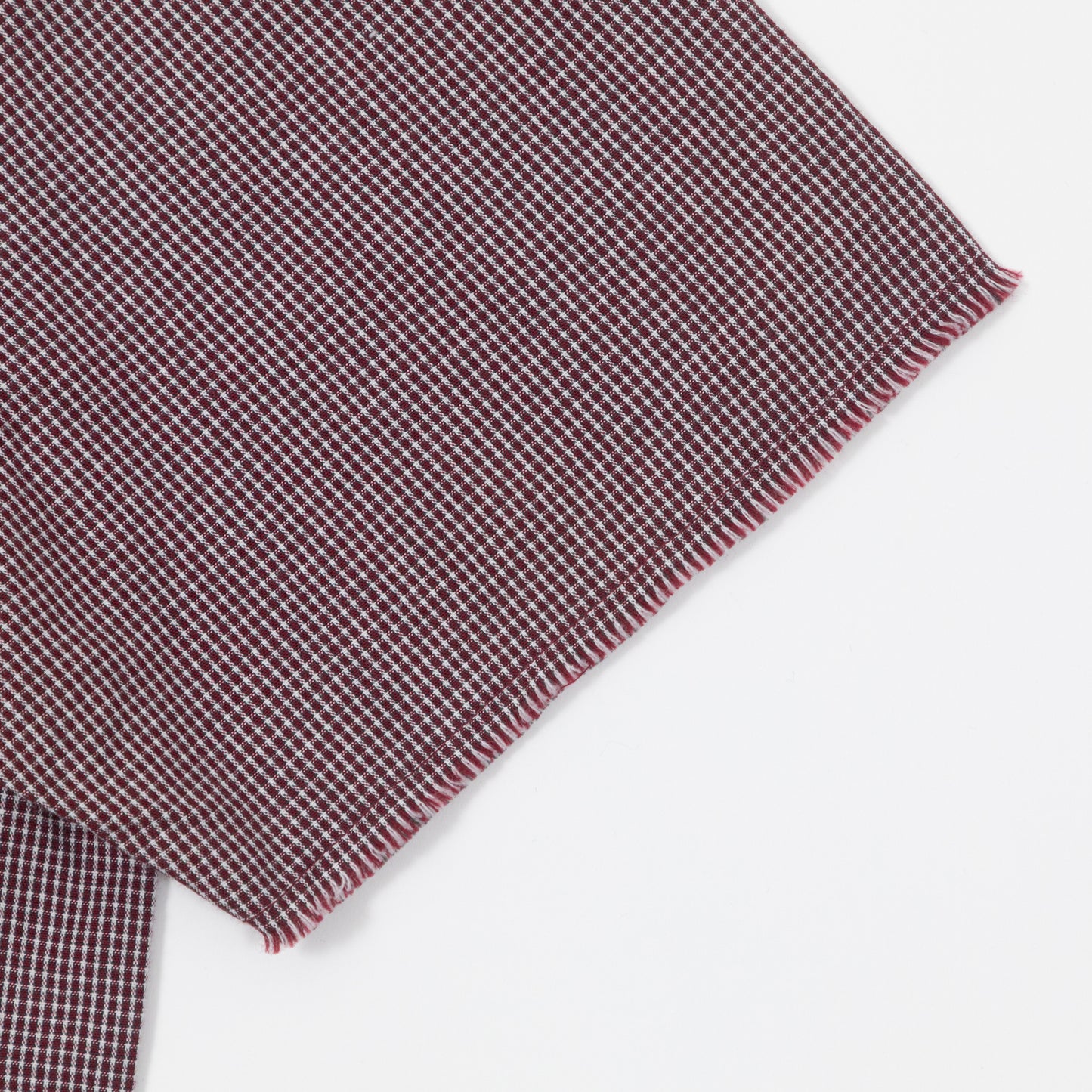 BRIXTON Cru Micro Plaid Short Sleeve Shirt in CORDOVAN RED