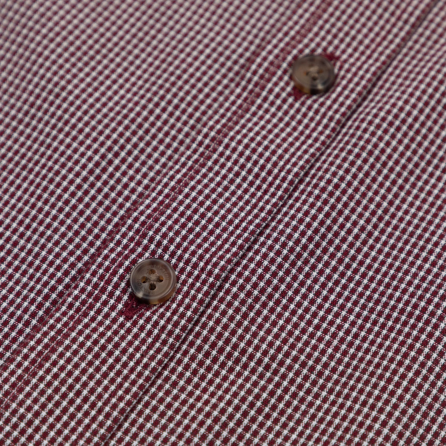 BRIXTON Cru Micro Plaid Short Sleeve Shirt in CORDOVAN RED