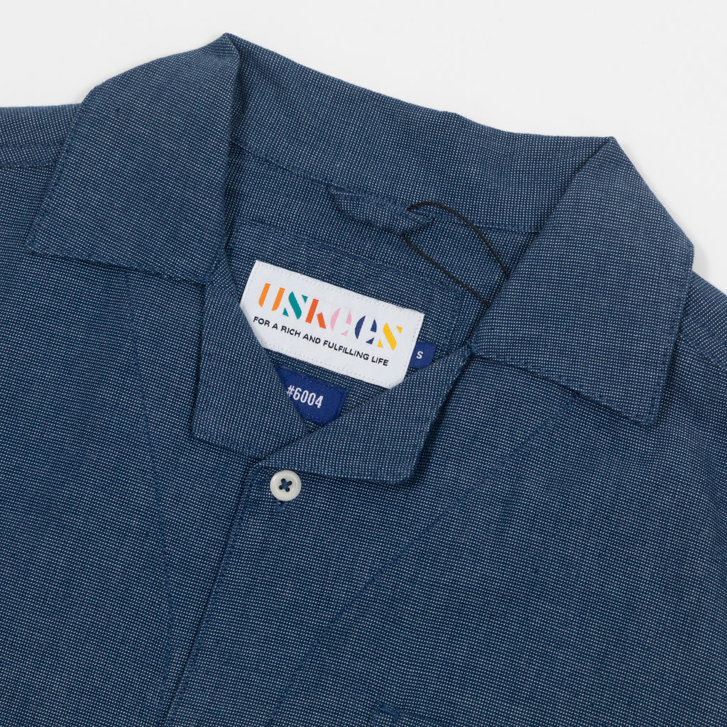 USKEES Cuban Short Sleeve Shirt in BLUE