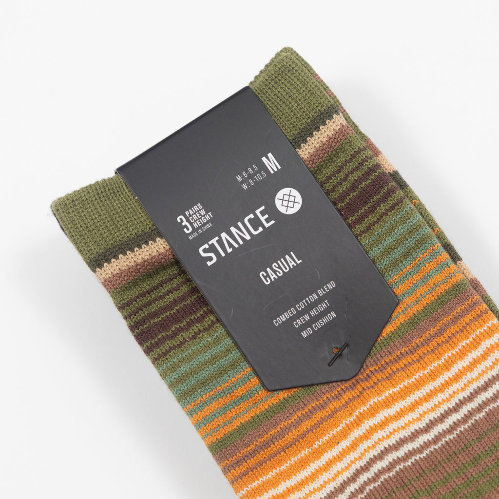 STANCE Curren 3 Pack Socks in GREEN