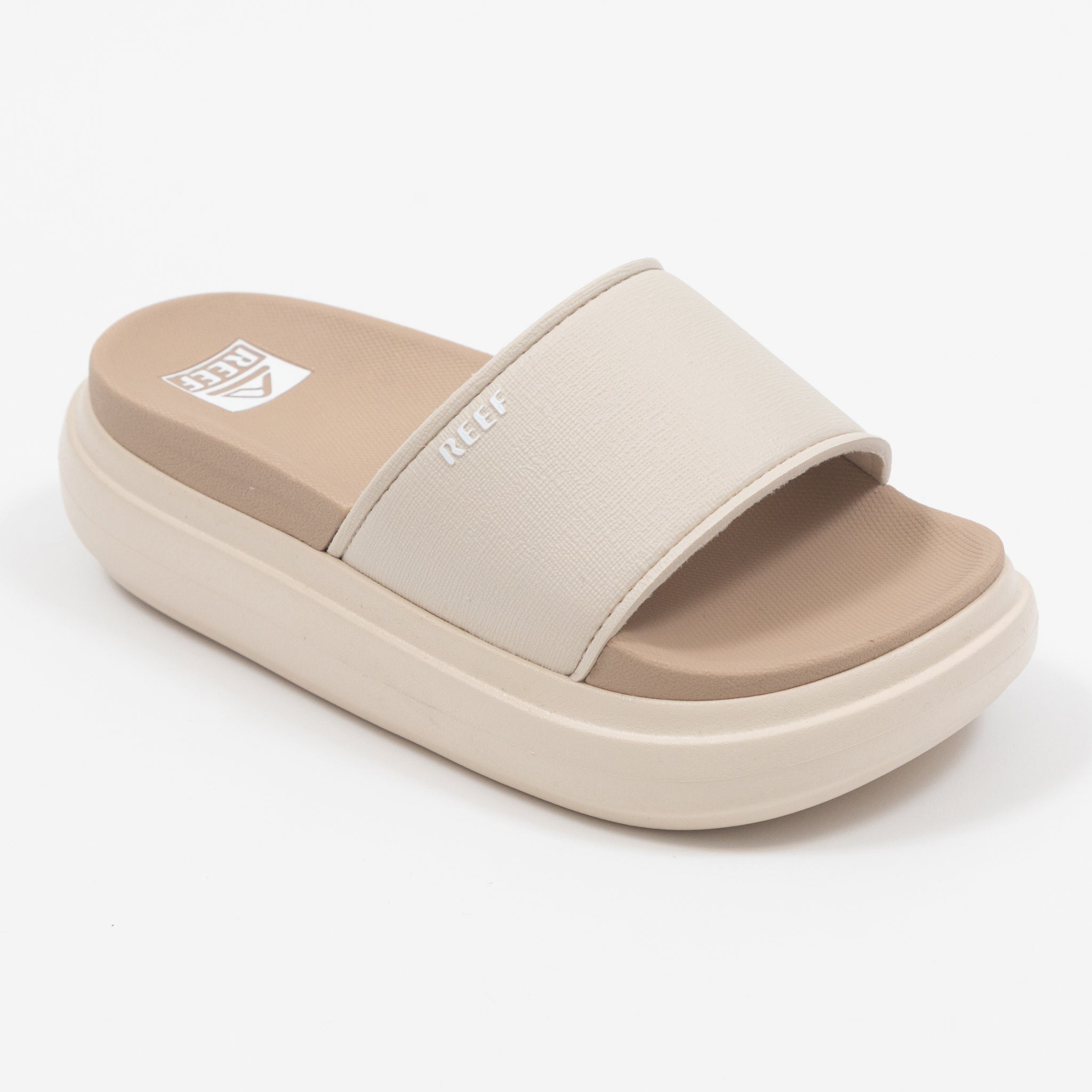 Womens REEF Cushion Bondi Bay Platform Sandals in WHITE