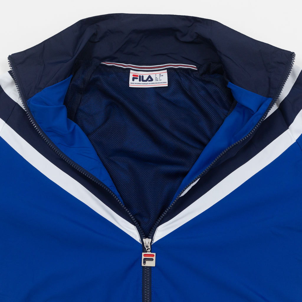 FILA Cut Sew Panelled Track Jacket in BLUE & WHITE