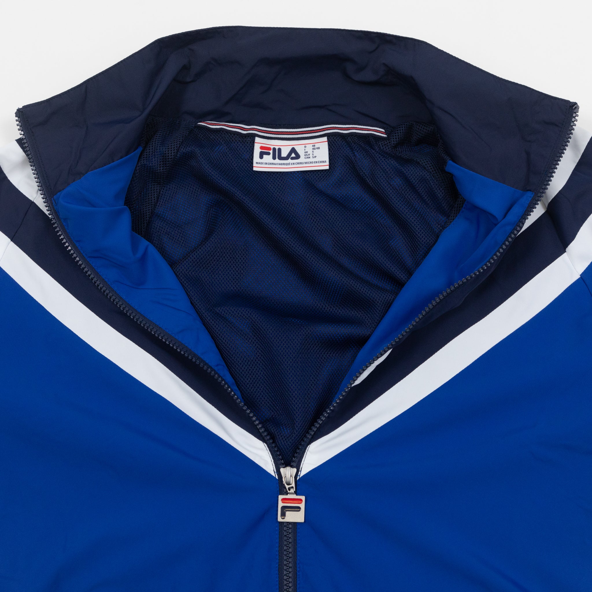 FILA Cut Sew Panelled Track Jacket in BLUE & WHITE