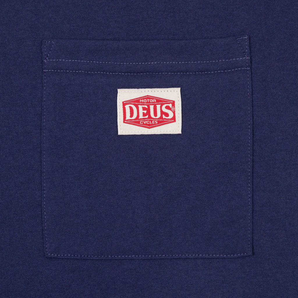 DEUS EX MACHINA Parts & Service Pocket Tee in Purple