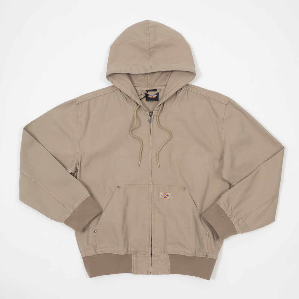 DICKIES Unlined Canvas Hooded Bomber in DESERT SAND