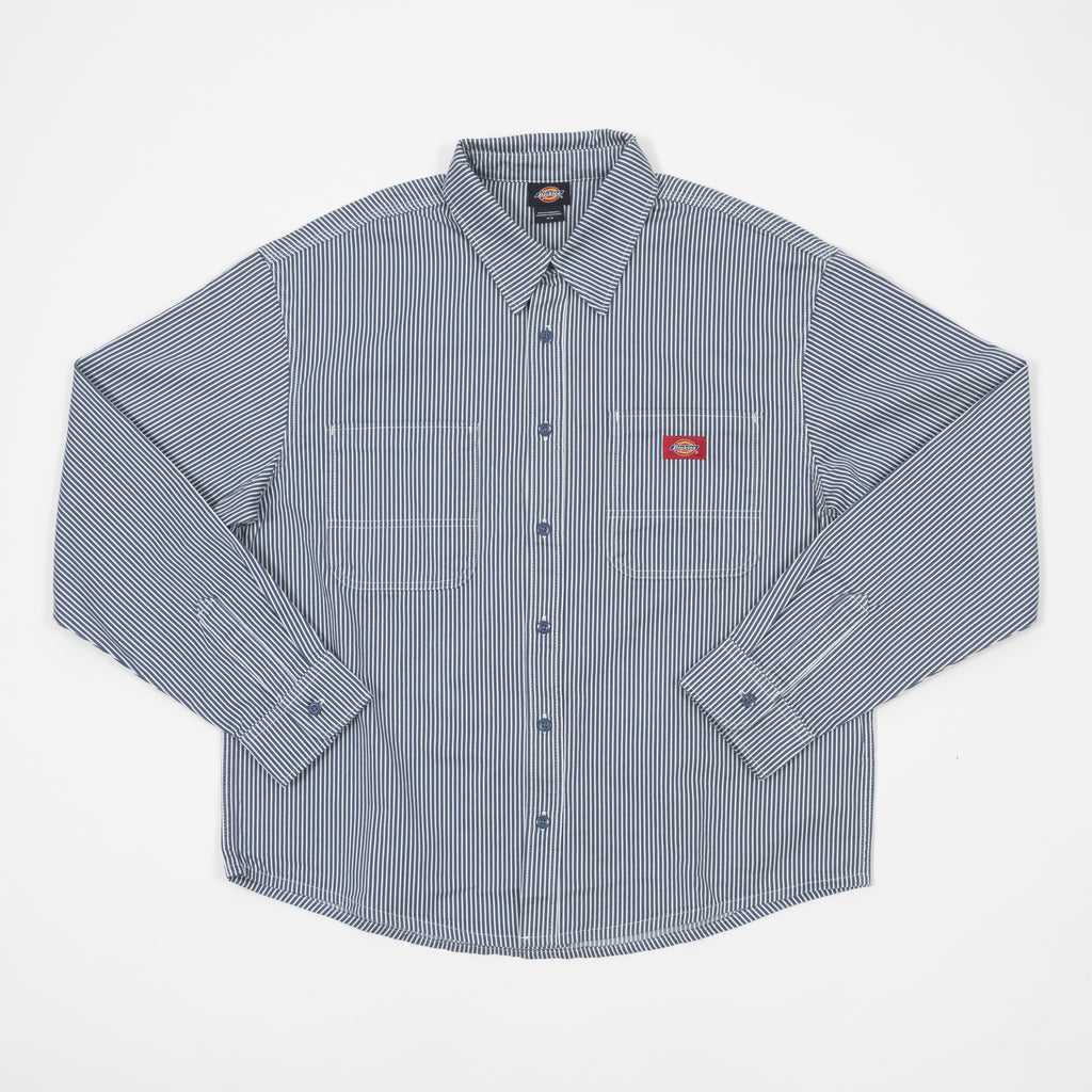 DICKIES Hickory Long Sleeve Workshirt in RETRO INDIGO