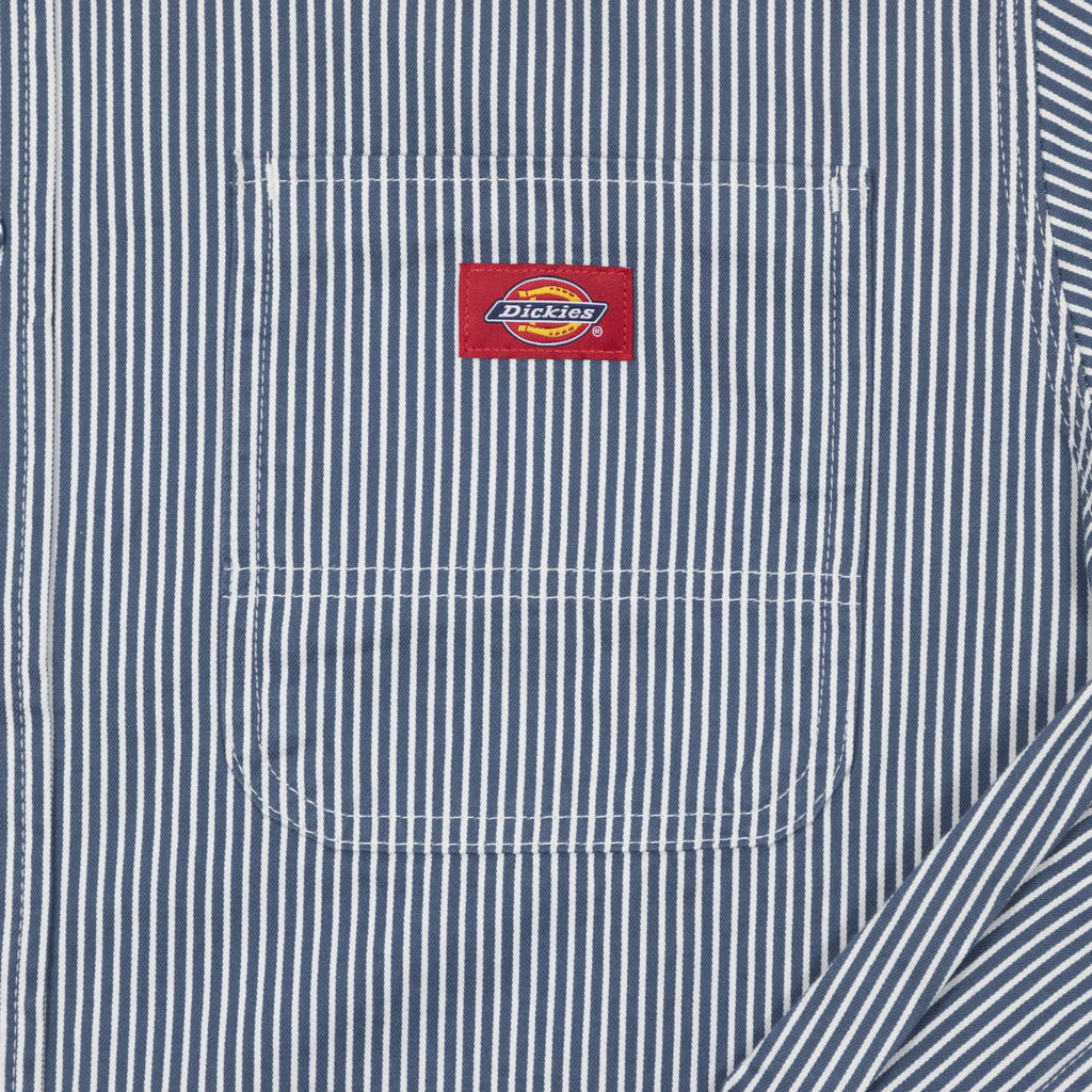 DICKIES Hickory Long Sleeve Workshirt in RETRO INDIGO
