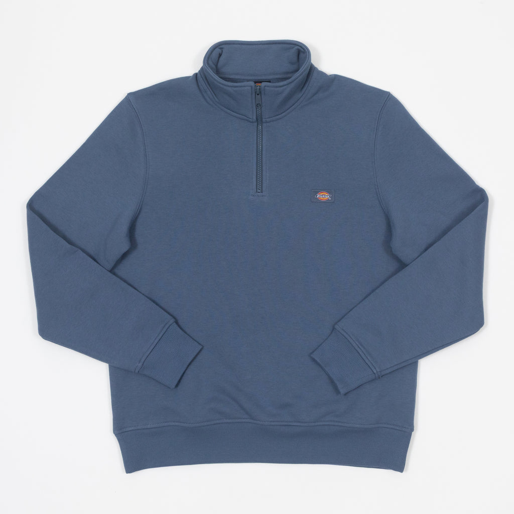 DICKIES Oakport Quart zip Sweashirt in RETRO INDIGO