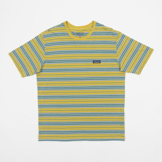 PATAGONIA Daily Pocket Stripe T-Shirt in YELLOW