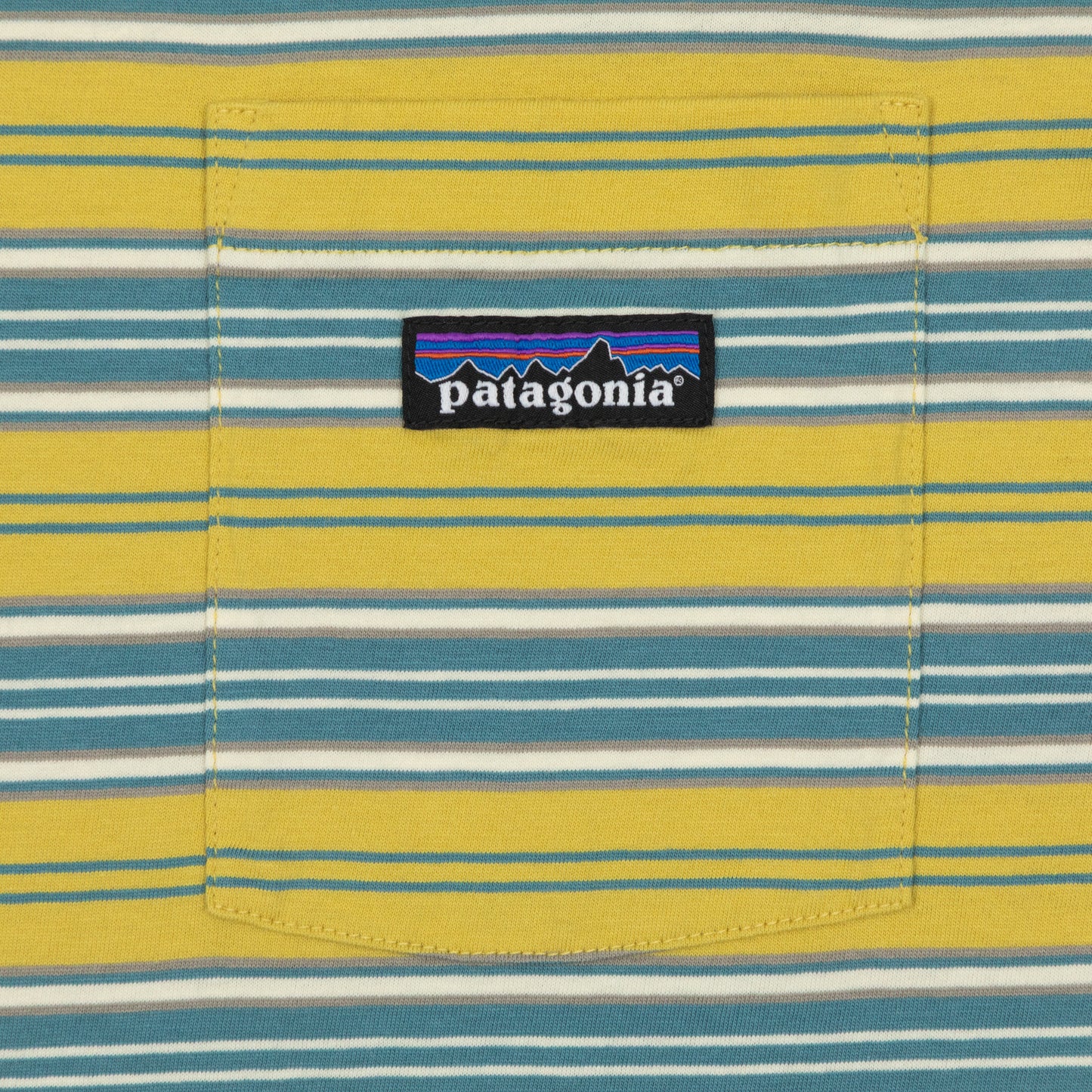 PATAGONIA Daily Pocket Stripe T-Shirt in YELLOW