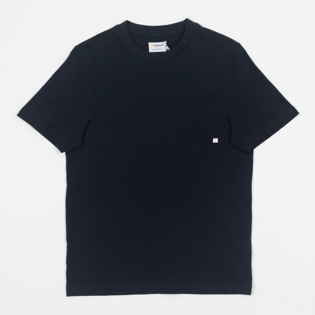 FARAH Danny Regular Fit T-Shirt in TRUE NAVY