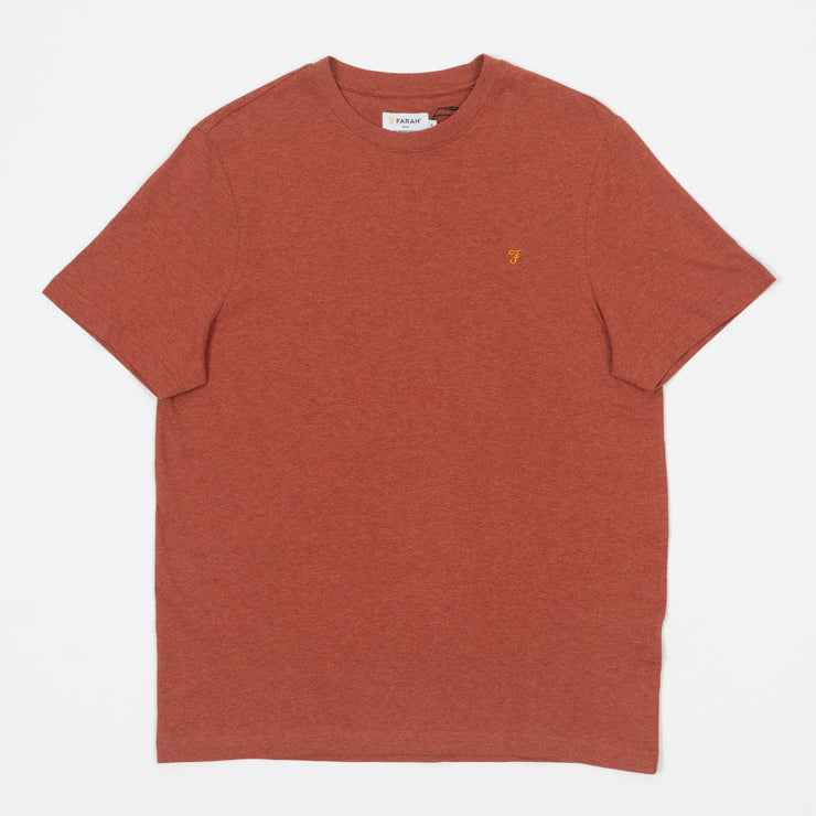 FARAH Danny Regular Fit T-Shirt in ORANGE MARL