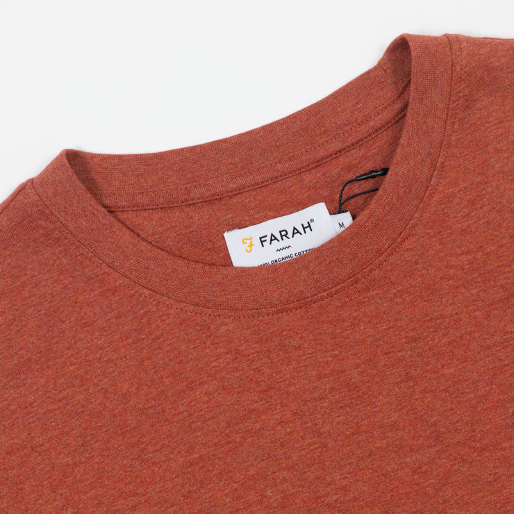 FARAH Danny Regular Fit T-Shirt in ORANGE MARL