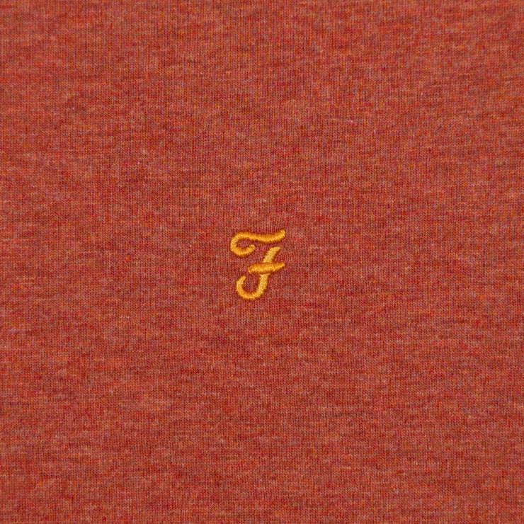 FARAH Danny Regular Fit T-Shirt in ORANGE MARL