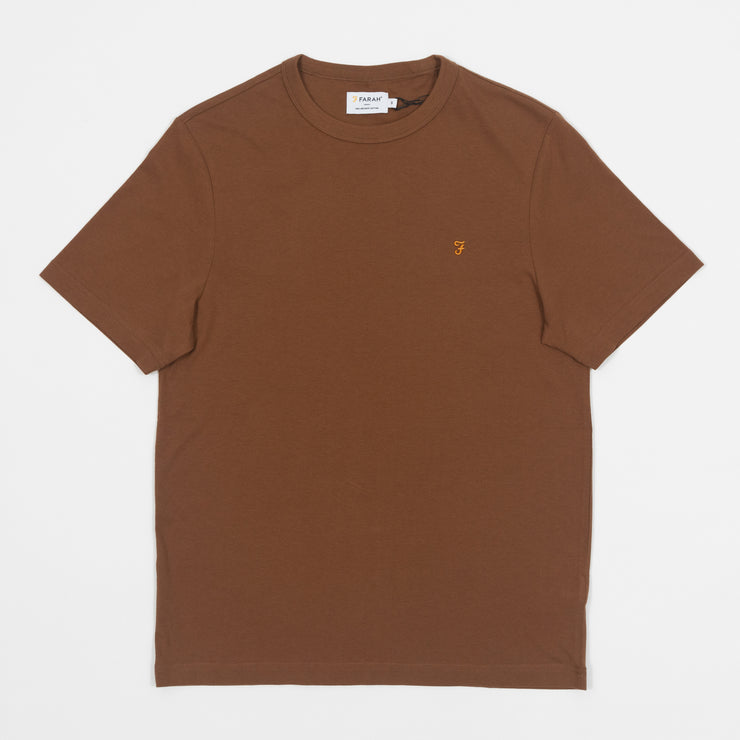 FARAH Danny Short Sleeve T-Shirt in GOLDEN BROWN